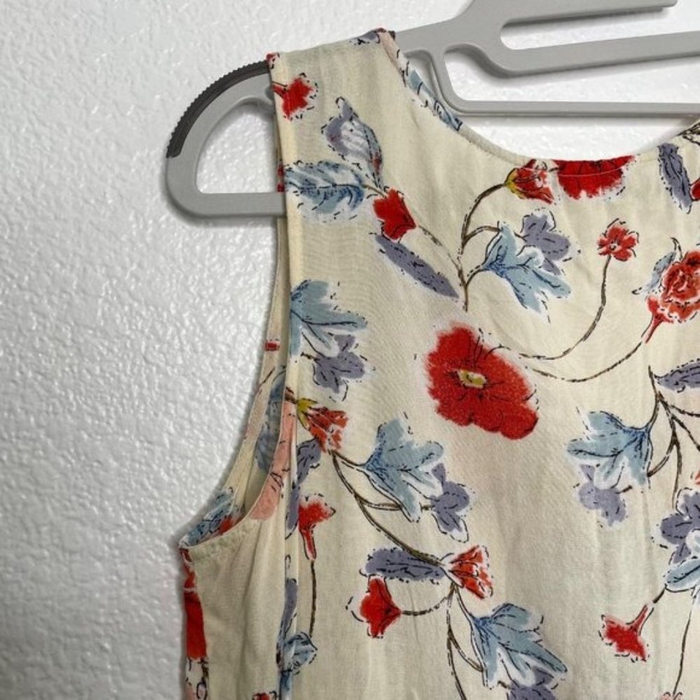 Patrons of Peace Women's Size M Floral Casual Pullover Sleeveless V-Neck Blouse - Picture 13 of 15